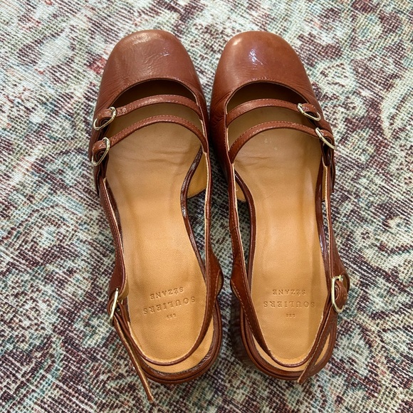 Sezane Paula Babies in Polished Camel Sz 38 (US 7) - Picture 8 of 12